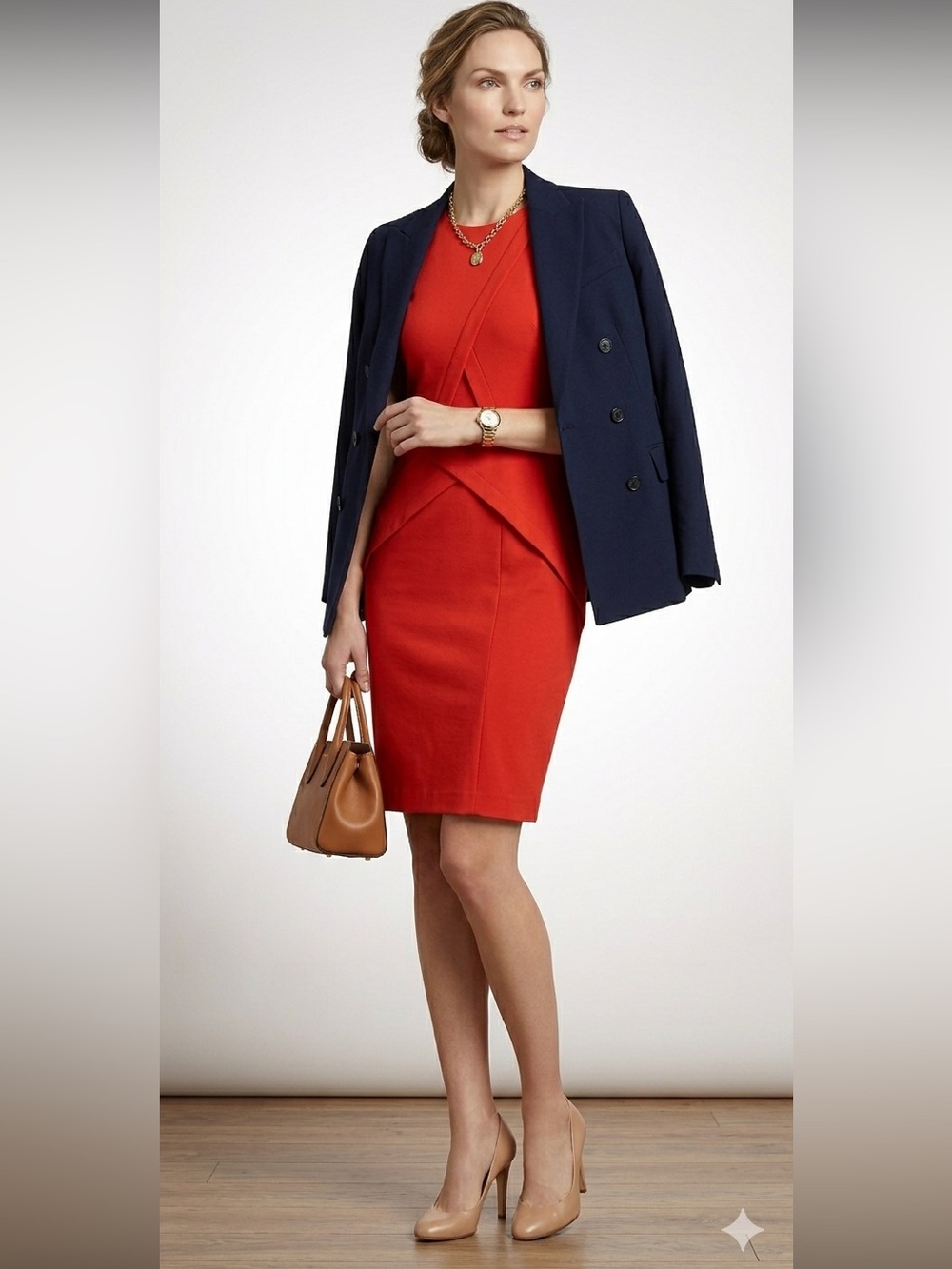 BCBGMaxAzria Red Sleeveless Peplum Midi Dress Size 0 Lined